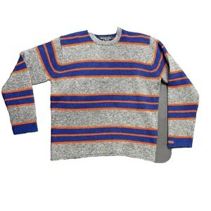 Abercrombie & Fitch Y2K Wool Sweater Multicolor Stripe Crewneck Men's‎ Medium